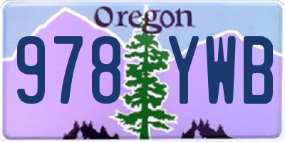 OR license plate 978YWB