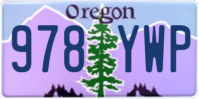 OR license plate 978YWP