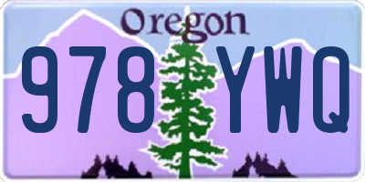 OR license plate 978YWQ