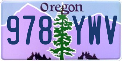 OR license plate 978YWV