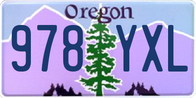 OR license plate 978YXL