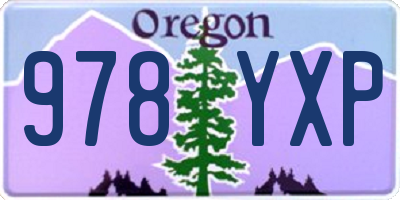 OR license plate 978YXP