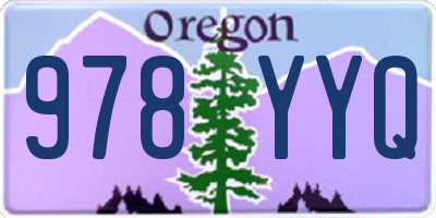 OR license plate 978YYQ