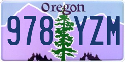 OR license plate 978YZM