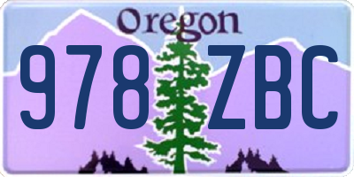 OR license plate 978ZBC