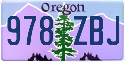 OR license plate 978ZBJ
