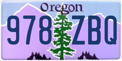 OR license plate 978ZBQ