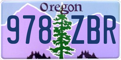 OR license plate 978ZBR