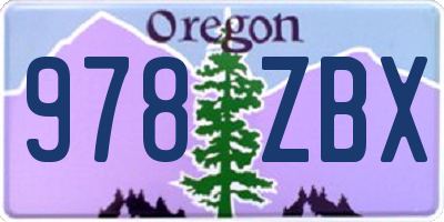 OR license plate 978ZBX