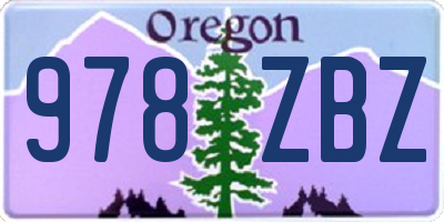 OR license plate 978ZBZ