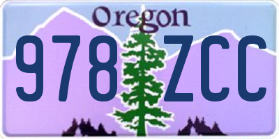 OR license plate 978ZCC