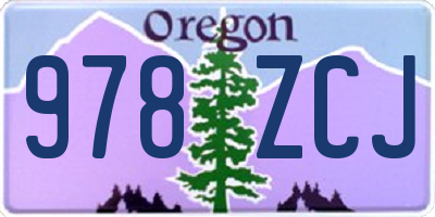 OR license plate 978ZCJ