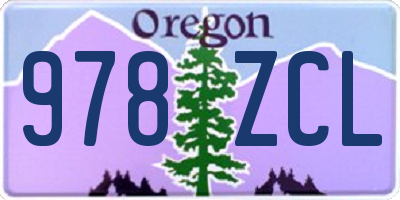 OR license plate 978ZCL