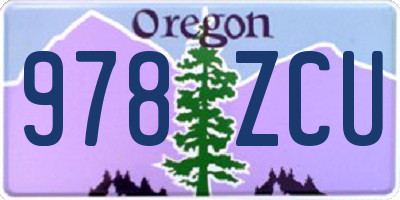OR license plate 978ZCU