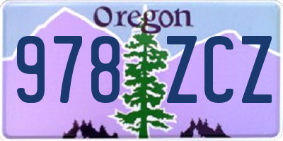 OR license plate 978ZCZ