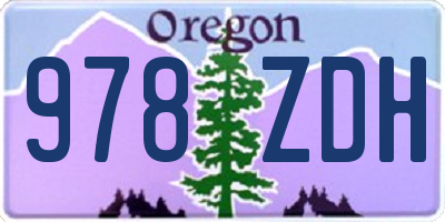 OR license plate 978ZDH