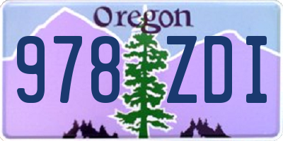OR license plate 978ZDI