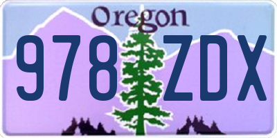 OR license plate 978ZDX