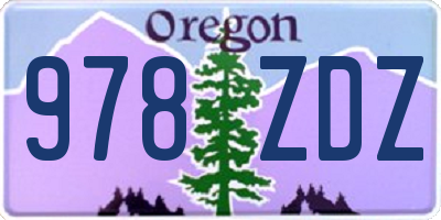 OR license plate 978ZDZ