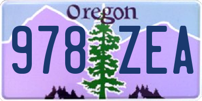 OR license plate 978ZEA