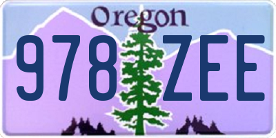 OR license plate 978ZEE
