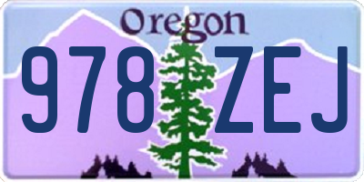 OR license plate 978ZEJ