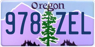 OR license plate 978ZEL