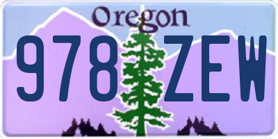 OR license plate 978ZEW
