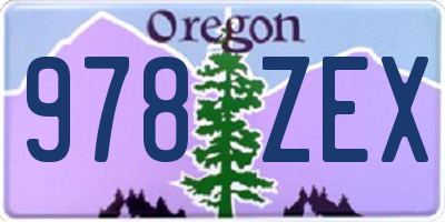 OR license plate 978ZEX