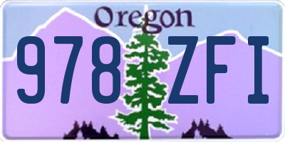 OR license plate 978ZFI