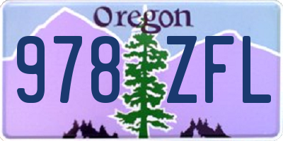 OR license plate 978ZFL
