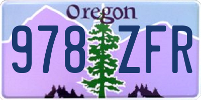OR license plate 978ZFR