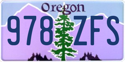 OR license plate 978ZFS