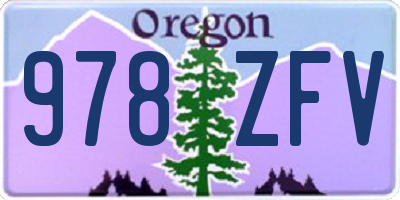 OR license plate 978ZFV