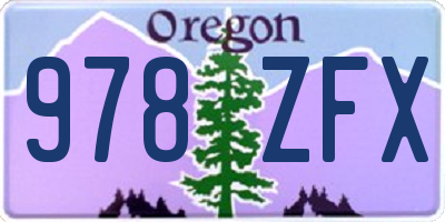 OR license plate 978ZFX