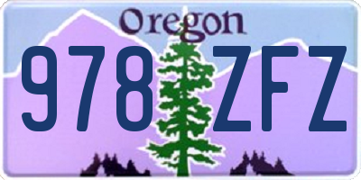 OR license plate 978ZFZ