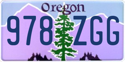 OR license plate 978ZGG
