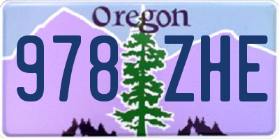 OR license plate 978ZHE
