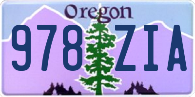 OR license plate 978ZIA
