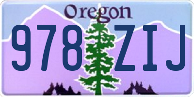 OR license plate 978ZIJ