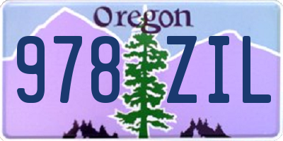 OR license plate 978ZIL