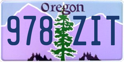 OR license plate 978ZIT