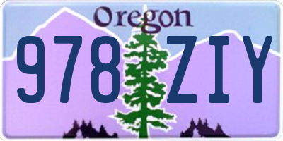 OR license plate 978ZIY