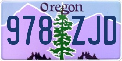 OR license plate 978ZJD