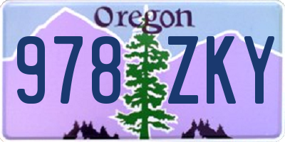 OR license plate 978ZKY