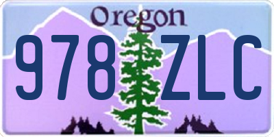 OR license plate 978ZLC