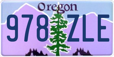 OR license plate 978ZLE