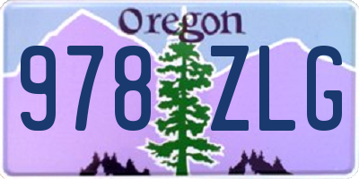 OR license plate 978ZLG