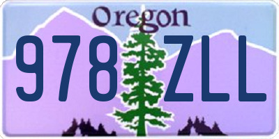 OR license plate 978ZLL