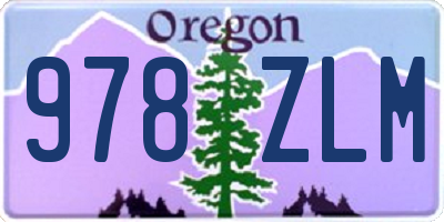 OR license plate 978ZLM